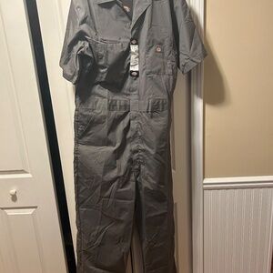 Dickies Men's Short Sleeve Coverall Zipper Front Jumpsuit Mechanics Uniform